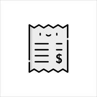 A receipt with a dollar sign on it vector