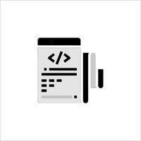 A smartphone with a code on it vector