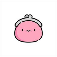A pink pig with a hat on its head vector