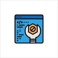 A wren holding a wrench with a lock icon vector