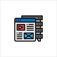 A web page with a icon vector