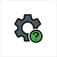 A gearwheel with a question mark on it vector