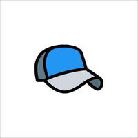 A baseball cap icon on a white background vector