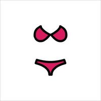 A bikini and a bra on a white background vector
