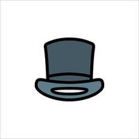 Top hat icon isolated on white background vector