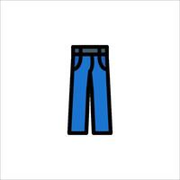 A blue jeans icon on a white background vector