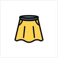 A skirt icon on a white background vector