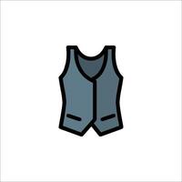 Vest icon in flat style on white background vector