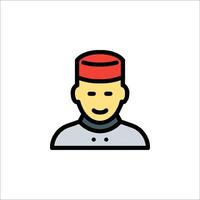 A man in a red hat with a smile vector