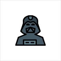 Darth vader icon on white background vector