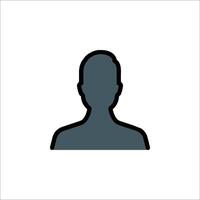 A person avatar icon on a white background vector