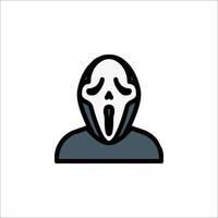 A scream mask icon on a white background vector