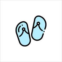 A pair of flip flops on a white background vector