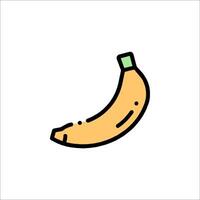 A banana is shown in a line drawing vector