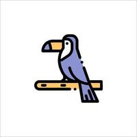 A toucan bird sitting on a branch vector