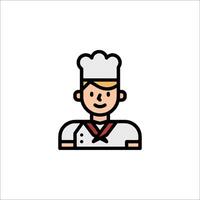 A chef icon with a white background vector