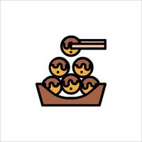 A bowl of food with chopsticks on top of it vector