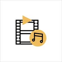 A file with a music note and a note icon vector