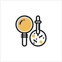 A magnifying glass and a microscope icon vector