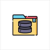 A folder with a disk inside it vector