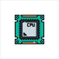 Cpu processor icon illustration vector