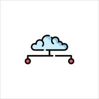 Cloud computing icon vector