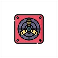 A fan icon on a white background vector