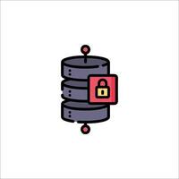 A file with a padlock on it vector
