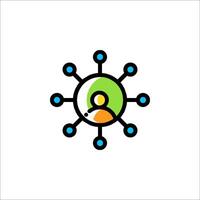 A logo for a company that is focused on connecting people vector