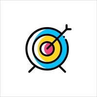 A colorful arrow and target icon vector