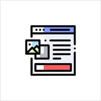 A web page with a picture of a person on it vector