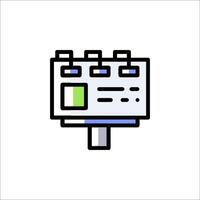 A computer monitor with a clock icon vector