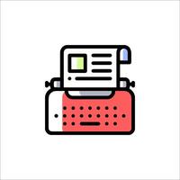 Typewriter icon illustration vector