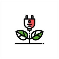 A green plant with a plug on it vector