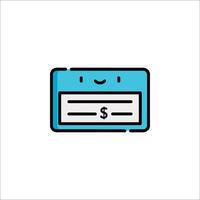 A blue wallet with a dollar sign on it vector