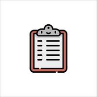 A clipboard with a list on it vector