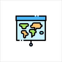 A map icon with a globe on it vector