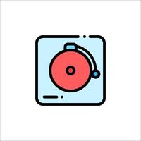A red and blue turntable icon on a white background vector