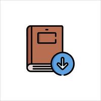 A book with a blue arrow pointing to it vector