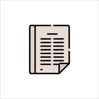 A document icon on a white background vector