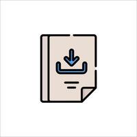 A folder icon with an arrow pointing down vector