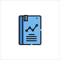A book with a graph on it vector