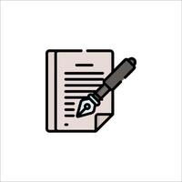 A pen and paper icon on a white background vector