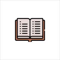 An open book icon on a white background vector