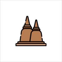 A pair of pagodas icon on a white background vector