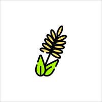 A simple line drawing of a plant vector