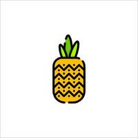 A pineapple icon in a simple line style vector