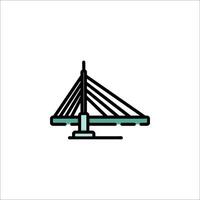 A bridge icon in a line style vector
