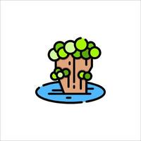 A tree in a pot icon on a white background vector