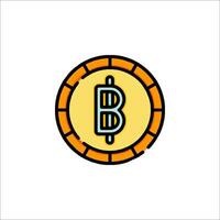 Bitcoin icon illustration vector